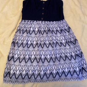 Navy blue spaghetti strap dress